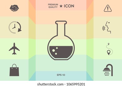 Test-tube with Bubbles symbol icon