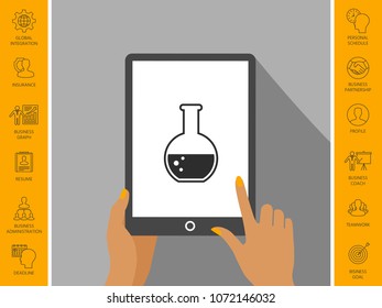 Test-tube with Bubbles symbol icon