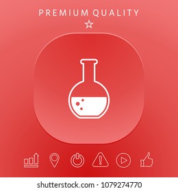 Test-tube with Bubbles symbol icon