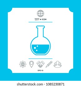 Test-tube with Bubbles symbol icon