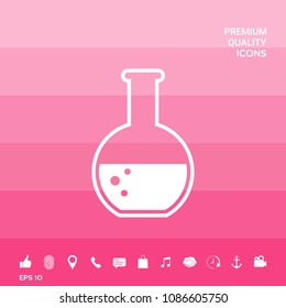 Test-tube with Bubbles symbol icon