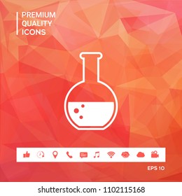 Test-tube with Bubbles symbol icon