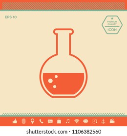 Test-tube with Bubbles symbol icon