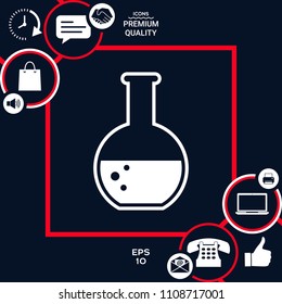 Test-tube with Bubbles symbol icon