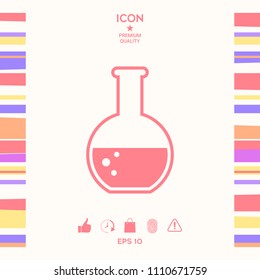 Test-tube with Bubbles symbol icon