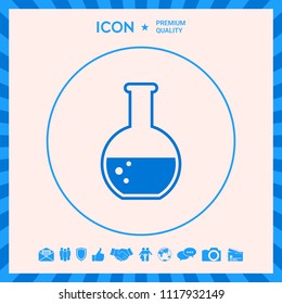 Test-tube with Bubbles symbol icon