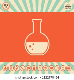 Test-tube with Bubbles symbol icon