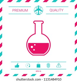 Test-tube with Bubbles symbol icon