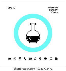 Test-tube with Bubbles symbol icon