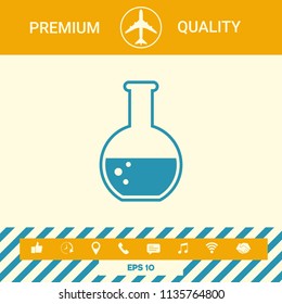 Test-tube with Bubbles symbol icon