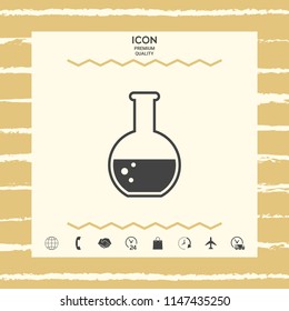 Test-tube with Bubbles symbol icon
