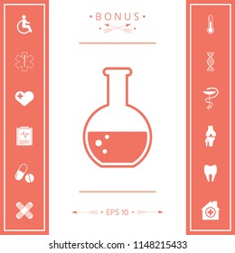 Test-tube with Bubbles symbol icon