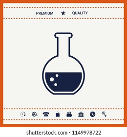 Test-tube with Bubbles symbol icon