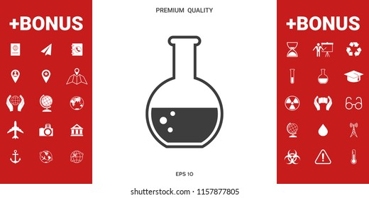 Test-tube with Bubbles symbol icon