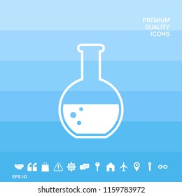 Test-tube with Bubbles symbol icon