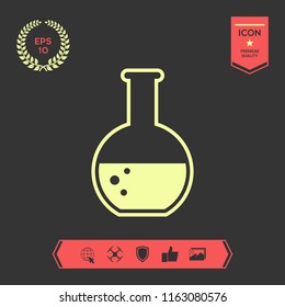 Test-tube with Bubbles symbol icon