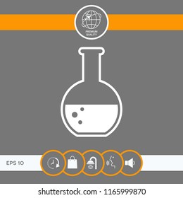 Test-tube with Bubbles symbol icon