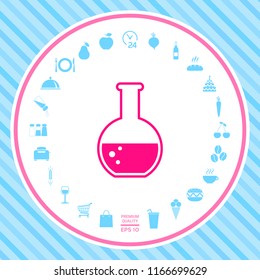 Test-tube with Bubbles symbol icon
