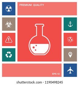 Test-tube with Bubbles symbol icon