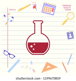 Test-tube with Bubbles symbol icon