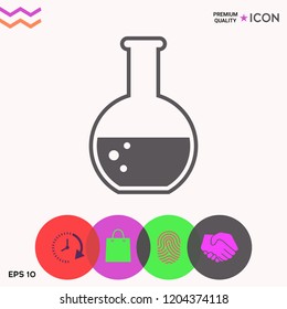 Test-tube with Bubbles symbol icon