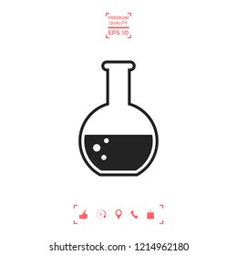 Test-tube with Bubbles symbol icon