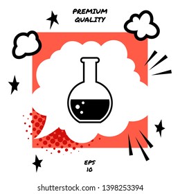 Test-tube with Bubbles symbol icon