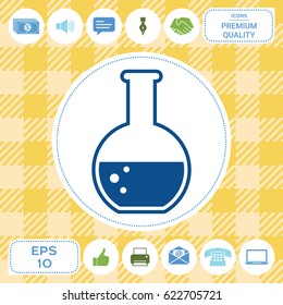 Test-tube with Bubbles symbol icon