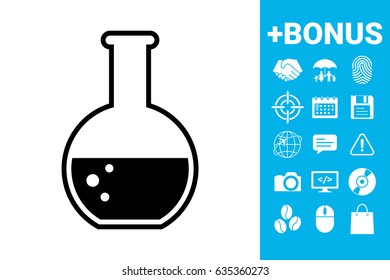 Test-tube with Bubbles symbol icon