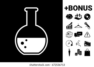 Test-tube with Bubbles symbol icon