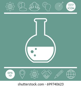 Test-tube with Bubbles symbol icon
