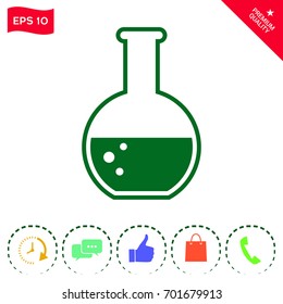Test-tube with Bubbles symbol icon