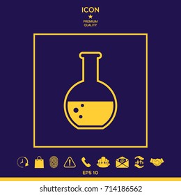 Test-tube with Bubbles symbol icon