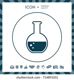 Test-tube with Bubbles symbol icon