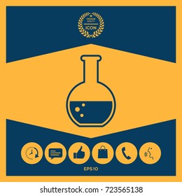 Test-tube with Bubbles symbol icon