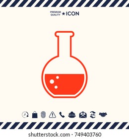 Test-tube with Bubbles symbol icon