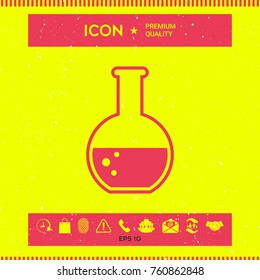 Test-tube with Bubbles symbol icon