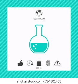 Test-tube with Bubbles symbol icon