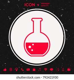 Test-tube with Bubbles symbol icon