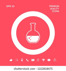 Test-tube with Bubbles symbol icon. Graphic elements for your design