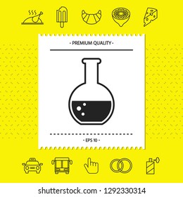 Test-tube with Bubbles symbol icon. Graphic elements for your design