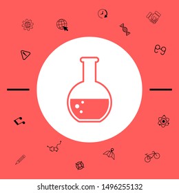 Test-tube with Bubbles symbol icon. Graphic elements for your design