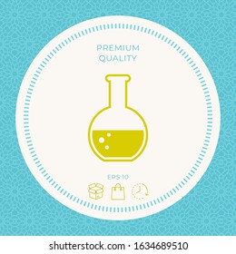 Test-tube with Bubbles symbol icon. Graphic elements for your design