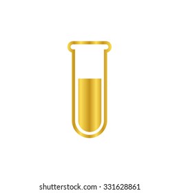 test-tube - gold vector icon