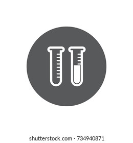 test-tube icon on the white background.