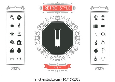 Test-tube icon symbol