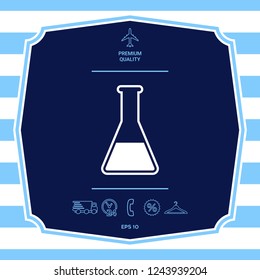 Test-tube icon symbol. Graphic elements for your design