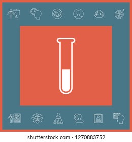 Test-tube icon symbol. Graphic elements for your design