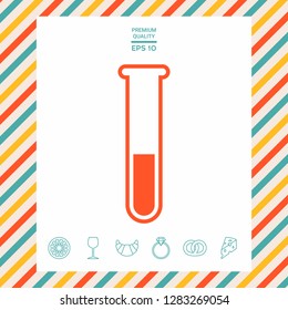 Test-tube icon symbol. Graphic elements for your design