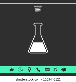 Test-tube icon symbol. Graphic elements for your design
